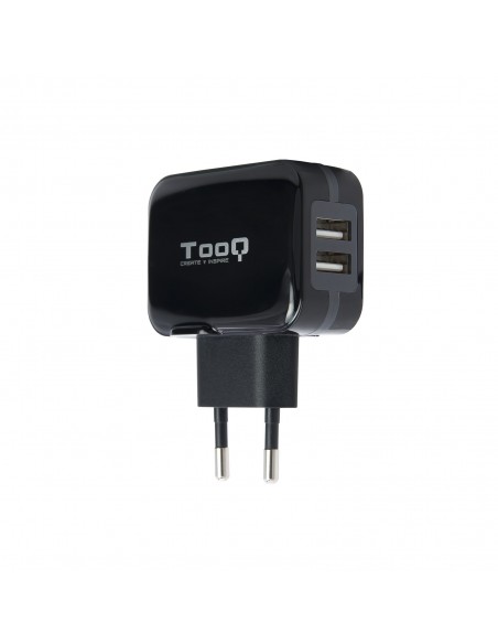 Cargador pared tooq usb tqwc - 1s02 2xusb 3.4 a(total) ai - tech negro