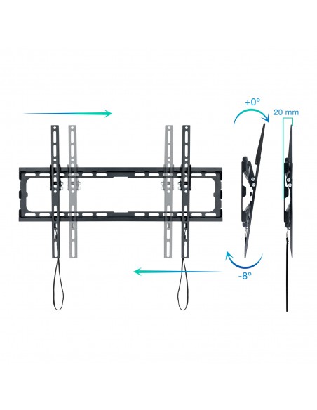 Soporte pared tv television monitor tooq lp1081t - b 37 pulgadas - 80 pulgadas carga maxima 45kg Soporte pared tv television monitor tooq lp1081t - b 37 pulgadas - 80 pulgadas carga maxima 45kg