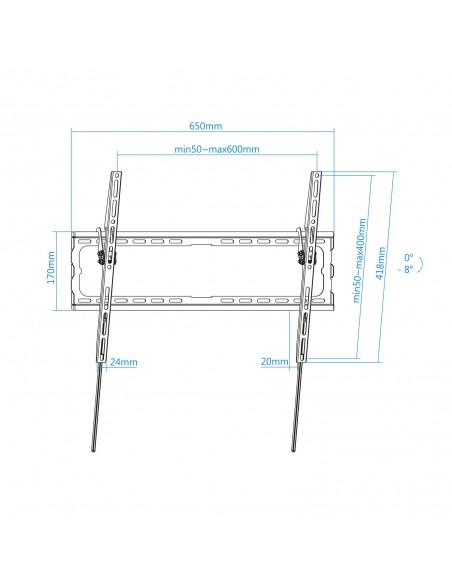Soporte pared tv television monitor tooq lp1081t - b 37 pulgadas - 80 pulgadas carga maxima 45kg Soporte pared tv television monitor tooq lp1081t - b 37 pulgadas - 80 pulgadas carga maxima 45kg
