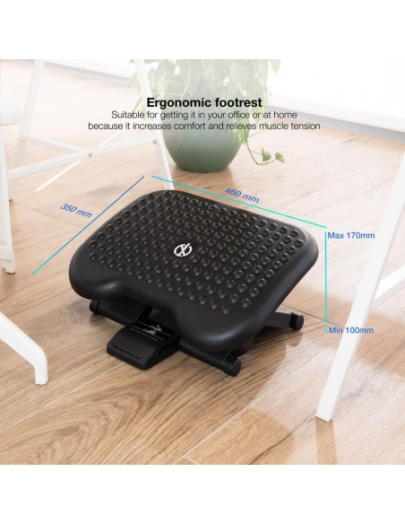 Reposapies tooq ajustable confort negro