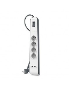 Regleta alimentacion belkin bsv401vf2m - v2 4 tomas 2xusb proteccion sobretension cable 2m