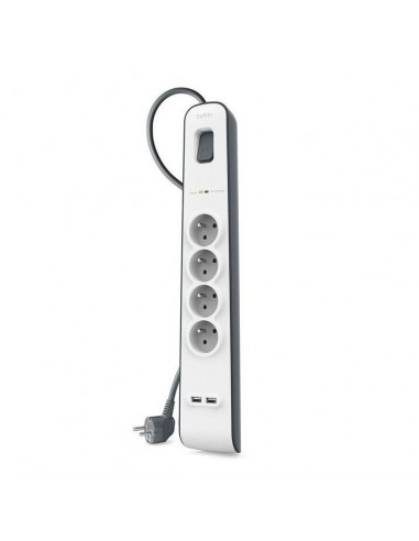 Regleta alimentacion belkin bsv401vf2m - v2 4 tomas 2xusb proteccion sobretension cable 2m