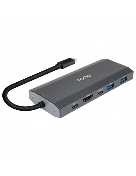 Carcasa disco duro tooq tqe - 2241g para ssd m.2 + hub usb tipo c 5 en 1