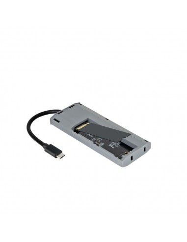 Carcasa disco duro tooq tqe - 2241g para ssd m.2 + hub usb tipo c 5 en 1