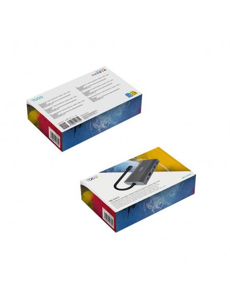 Carcasa disco duro tooq tqe - 2241g para ssd m.2 + hub usb tipo c 5 en 1