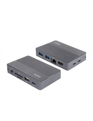 Carcasa disco duro tooq tqe - 2242g para ssd m.2 + hub 11 en 1