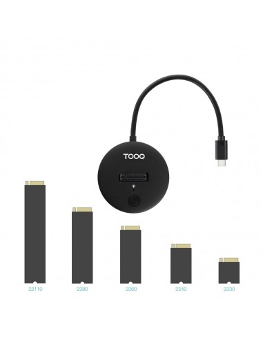 Docking station tooq usb tipo c para ssd m.2