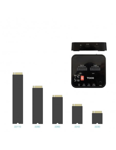 Duplicador disco duro ssd m.2 tooq tqds - 201b Duplicador disco duro ssd m.2 tooq tqds - 201b
