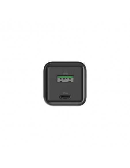 Cargador usb de pared coolbox 35w gan usb tipo a - usb tipo c negro Cargador usb de pared coolbox 35w gan usb tipo a - usb tipo c negro