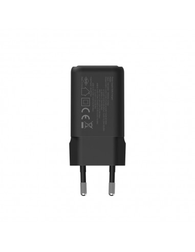 Cargador usb de pared coolbox 35w gan usb tipo a - usb tipo c negro