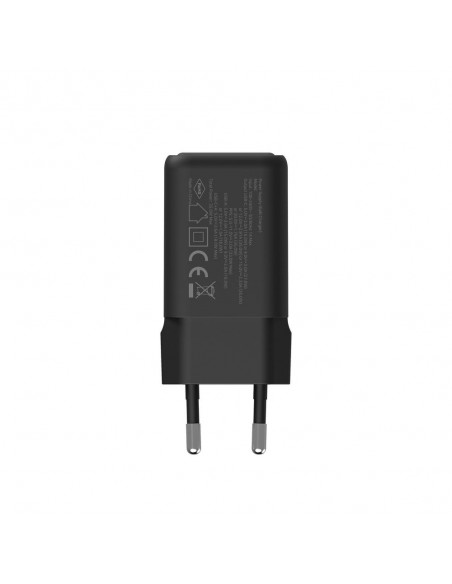 Cargador usb de pared coolbox 35w gan usb tipo a - usb tipo c negro Cargador usb de pared coolbox 35w gan usb tipo a - usb tipo c negro