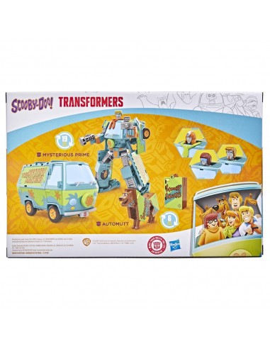Set figuras hasbro transformers scooby doo mysterious prime and automutt