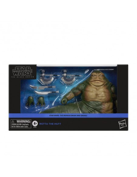 Figura hasbro star wars the black series the mandalorian and grogu rotta the hutt