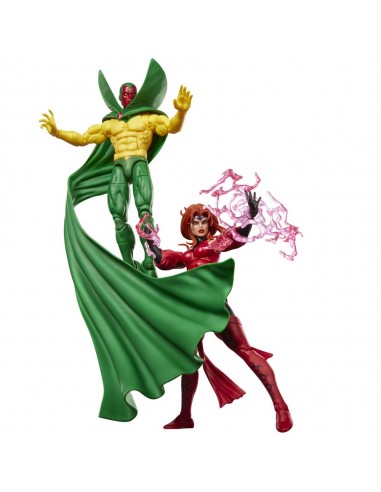 Pack 2 figuras marvel legends series earth's mightiest heroes avengers vision & scarlet witch