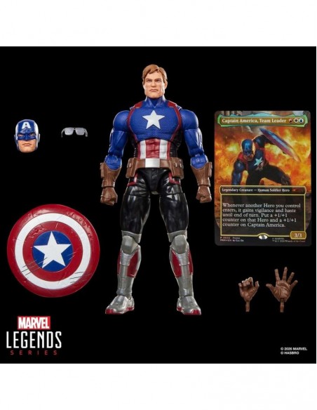 Figura hasbro marvel legends series x magic: the gathering capitan america Figura hasbro marvel legends series x magic: the gathering capitan america