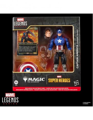 Figura hasbro marvel legends series x magic: the gathering capitan america