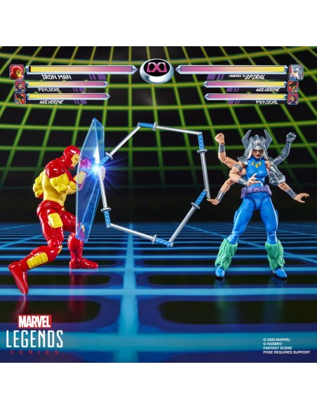 Figura hasbro marvel legends series iron man vs marvel's spiral
