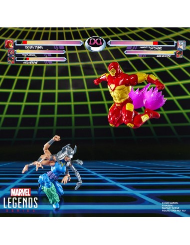Figura hasbro marvel legends series iron man vs marvel's spiral