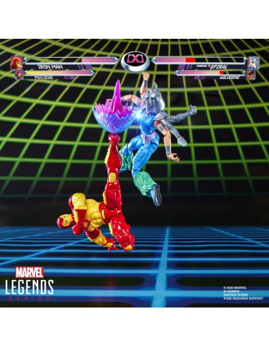 Figura hasbro marvel legends series iron man vs marvel's spiral