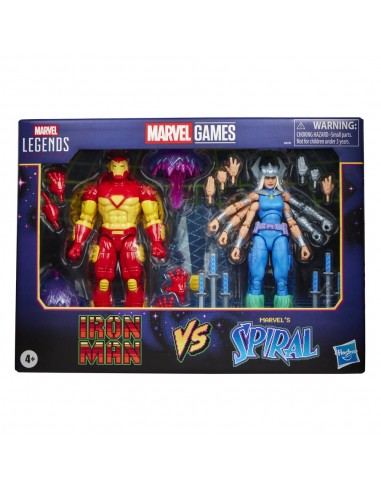 Figura hasbro marvel legends series iron man vs marvel's spiral