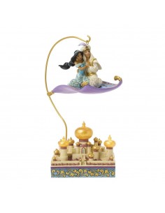 Figura enesco jazmín y aladín sobre agrabah