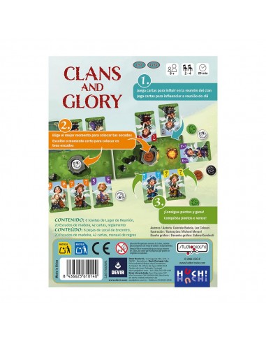 Juego de cartas clans and glory