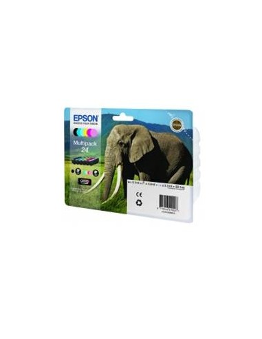 Multipack tinta epson t242840 6 colores xp - 750 c13t24284010 - elefante