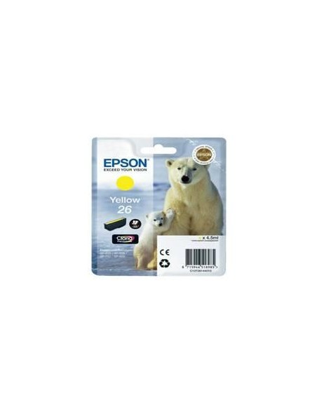 Cartucho tinta epson t261440 amarillo xp - 600 - 605 - 700 - 800 - oso polar