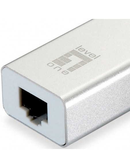 Adaptador usb 3.0 level one a gigabit ethernet rj45 + hub 3.0 3 puertos Adaptador usb 3.0 level one a gigabit ethernet rj45 + hub 3.0 3 puertos