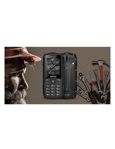 Telefono movil rugerizado hammer rock 2.4 pulgadas - 0.3mpx - 2g