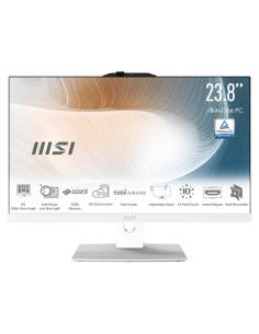 Ordenador all in one msi am242p - 2202eu core 7 - 150u - 16gb - ssd 512gb - 23.8 pulgadas fhd - freedos blanco