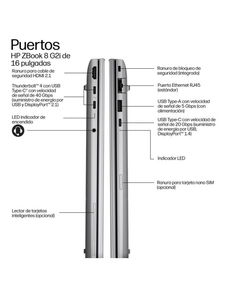 Portatil hp zbook 8 g2i u7 - 356h - 32gb - ssd 1tb - 16 pulgadas - w11p