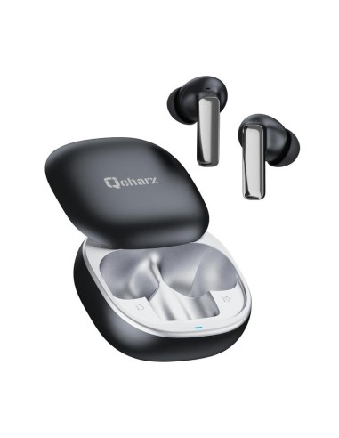 Auriculares qcharx buds slide anc + enc bluetooth negro