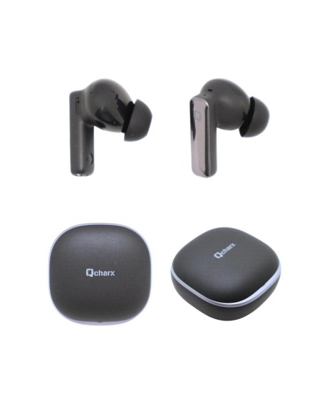 Auriculares qcharx buds slide anc + enc bluetooth negro