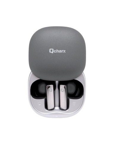 Auriculares qcharx buds slide anc + enc bluetooth negro