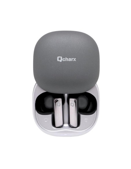Auriculares qcharx buds slide anc + enc bluetooth negro