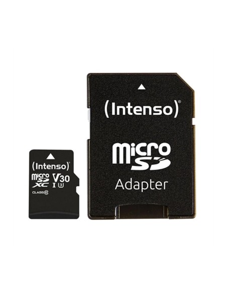Tarjeta memoria micro sd intenso 16gb profesional v30 + adaptador sd