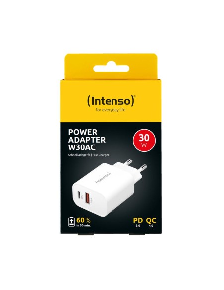 Cargador pared intenso gan w30ac 1xusb - a 1xusb - c Cargador pared intenso gan w30ac 1xusb - a 1xusb - c
