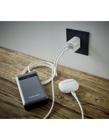 Cargador pared intenso gan w30ac 1xusb - a 1xusb - c