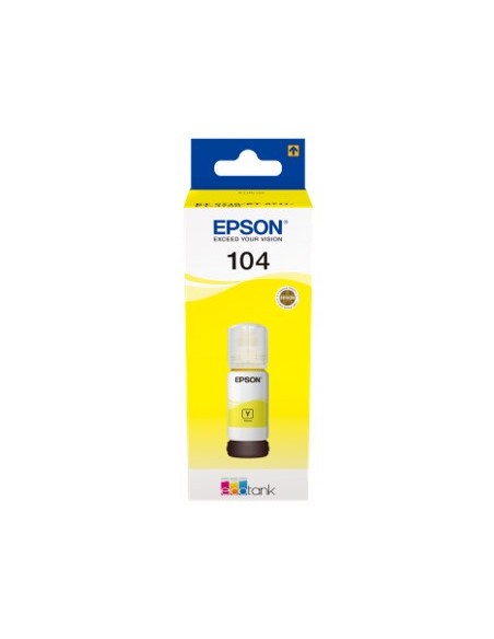 Cartucho ecotank epson 104 amarillo ink 65ml botella