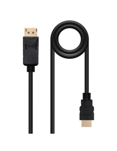 Cable displayport a hdmi nanocable 1m - macho - macho - negro