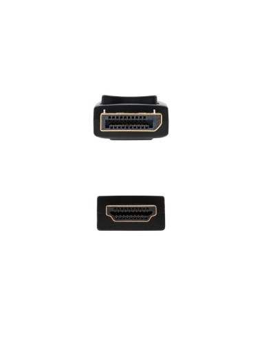 Cable displayport a hdmi nanocable 1m - macho - macho - negro
