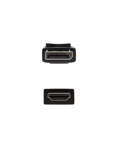 Cable displayport a hdmi nanocable 1m - macho - macho - negro Cable displayport a hdmi nanocable 1m - macho - macho - negro