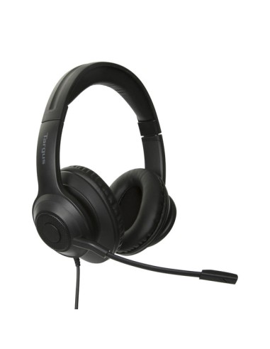 Auriculares stereo targus alambrico negro usb