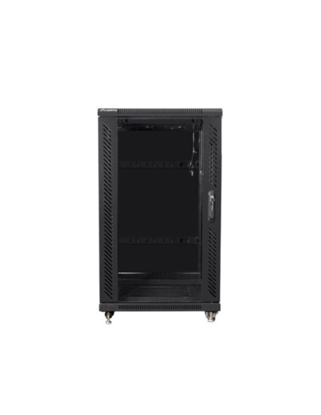 Armario lanberg rack 19 pulgadas 22u 600x800 flat pack black negro