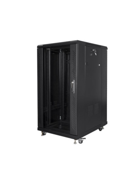 Armario lanberg rack 19 pulgadas 22u 600x800 flat pack black negro Armario lanberg rack 19 pulgadas 22u 600x800 flat pack black negro