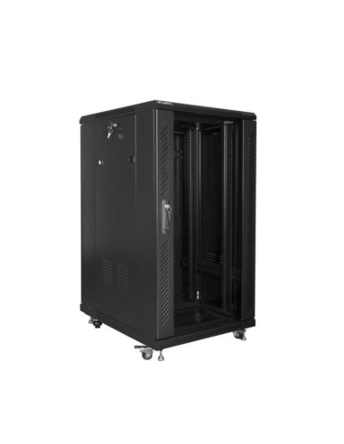 Armario lanberg rack 19 pulgadas 22u 600x800 flat pack black negro