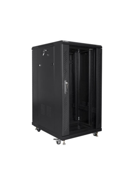 Armario lanberg rack 19 pulgadas 22u 600x800 flat pack black negro Armario lanberg rack 19 pulgadas 22u 600x800 flat pack black negro