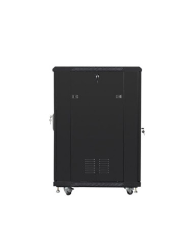 Armario lanberg rack 19 pulgadas 22u 600x800 flat pack black negro