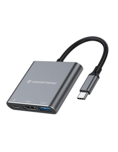 Hub usb tipo c conceptronic donn18g 1 x hdmi - 1 x usb 3.0 - 1 x usb tipo c - 100w